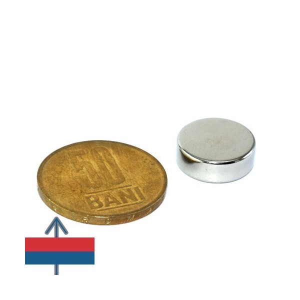 Неодимов магнит диск 15 x 0.5 мм 3