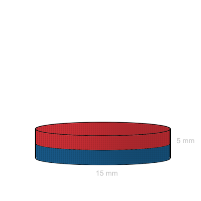 Magnet neodim disc 15 x 05 mm C