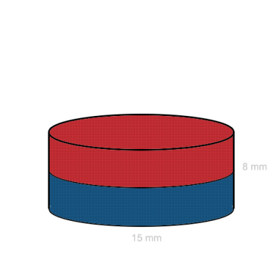 Magnet neodim disc 15 x 08 mm C
