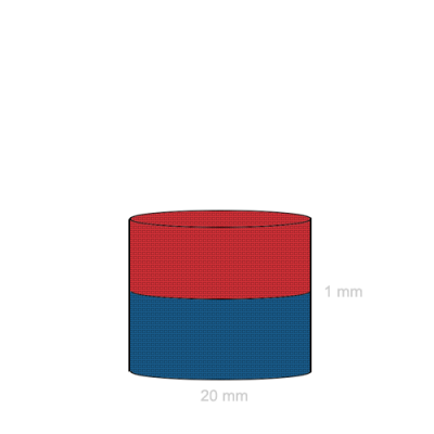 Magnet neodim disc 20 x 01 mm C