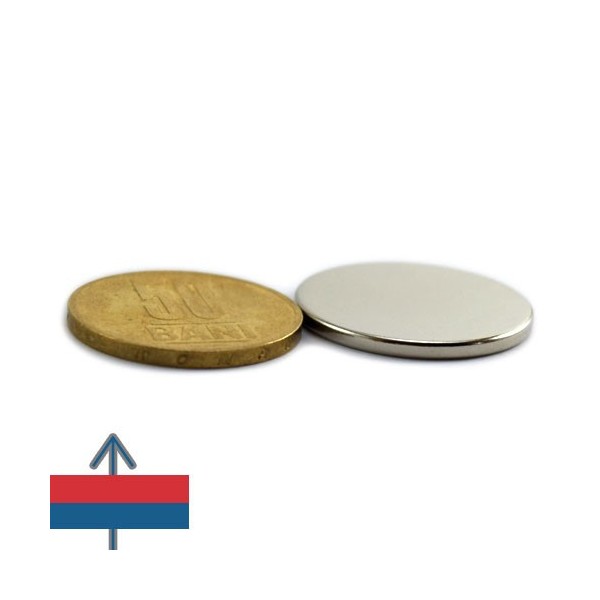 Неодимов магнит диск 25 x 2 мм 2