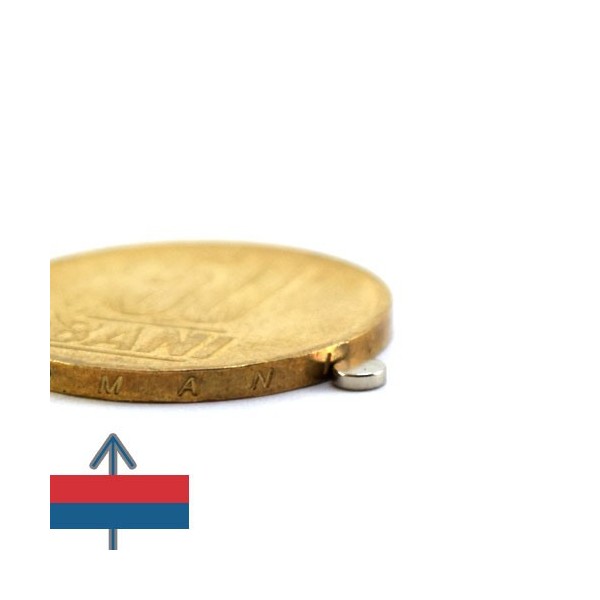 Неодимов магнит диск 3 x 0.1 мм 2