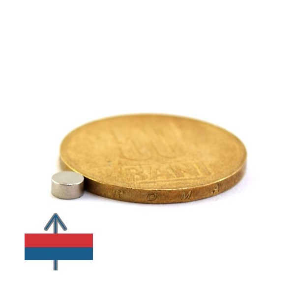 Неодимов магнит диск 4 x 0.2 мм 7