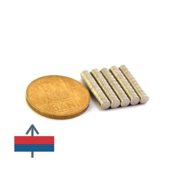 Неодимов магнит диск 4 x 0.2 мм 9