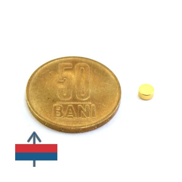 Неодимов магнит диск 4 x 0.2 мм 1