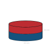 Неодимов магнит диск 45 x 30 мм 1 2