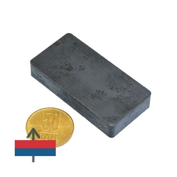 Magnet ferita bloc 60 x 30 x 10 mm 1