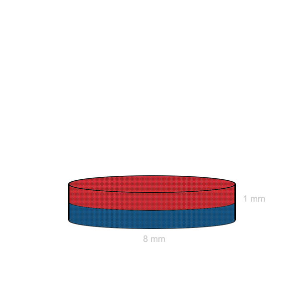 Magnet neodim disc 08 x 01 mm C