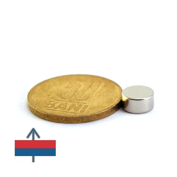 Неодимов магнит диск 8 x 0.4 мм 3