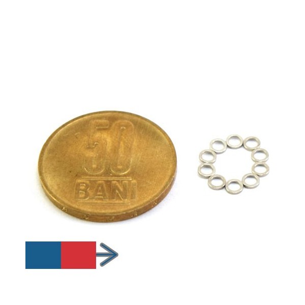 Неодимов магнит пръстен 3 x 2 x 5 мм 6