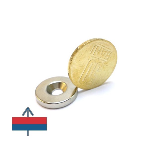 Magnet neodim inel D 20 mm - oală fără carcasă 50 bani