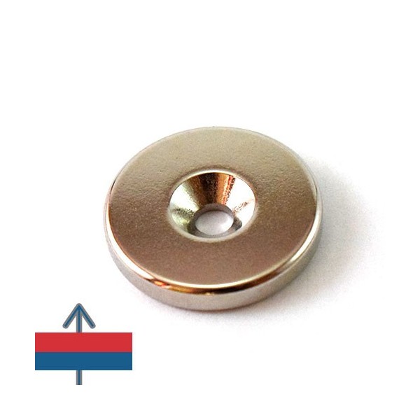 Неодимов магнит купичка D25 мм без корпус 3