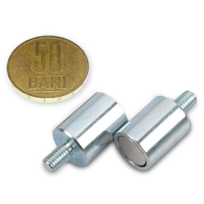 Magnet neodim oala D13 mm cu filet exterior 1