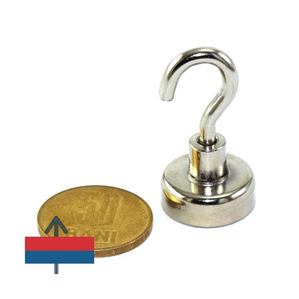 Неодимов магнит купичка D20 мм с кука 5