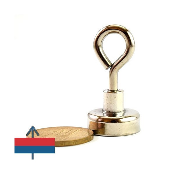 Magnet neodim oala D20 mm cu carlig inelar 2