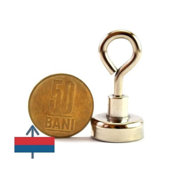 Magnet neodim oala D20 mm cu carlig inelar 3