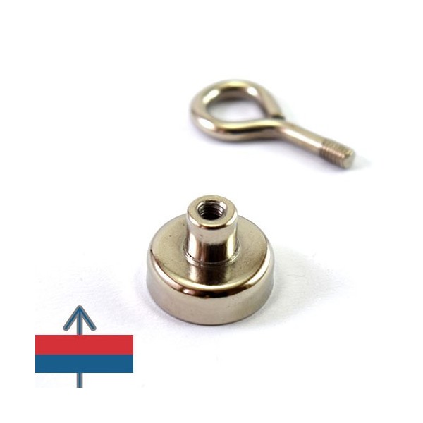 Неодимов магнит купичка D20 мм с резбарен врат 5