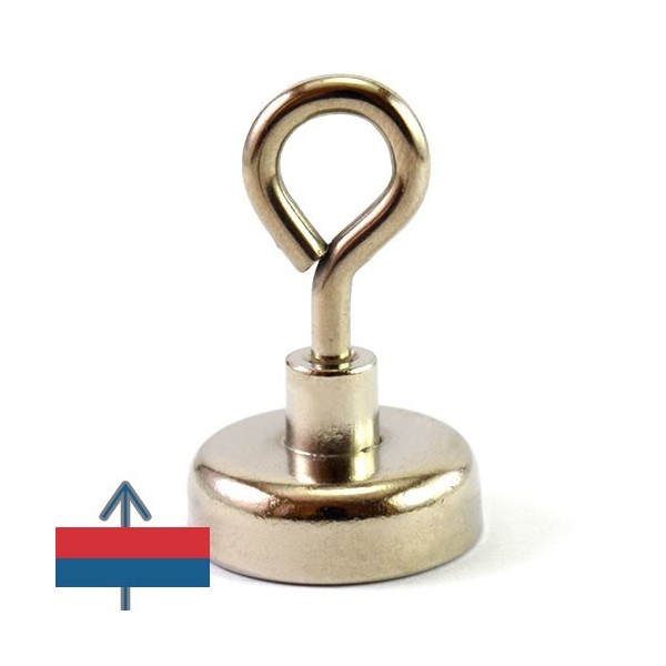 Неодимов магнит купичка D25 мм с пръстеновидна кука 2