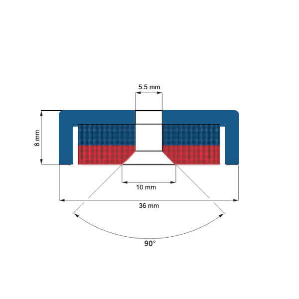 Magnet neodim oala D36 mm C
