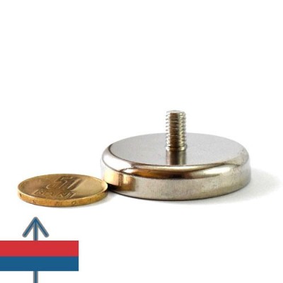 Magnet neodim oala D42 mm cu filet exterior 2