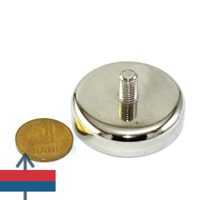 Magnet neodim oala D48 mm cu filet exterior 1