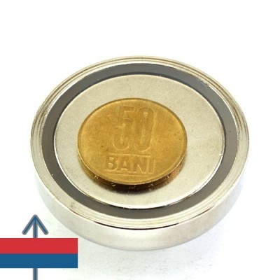Magnet neodim oala D48 mm cu filet exterior 4
