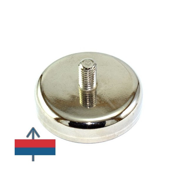 Magnet neodim oala D48 mm cu filet exterior 6