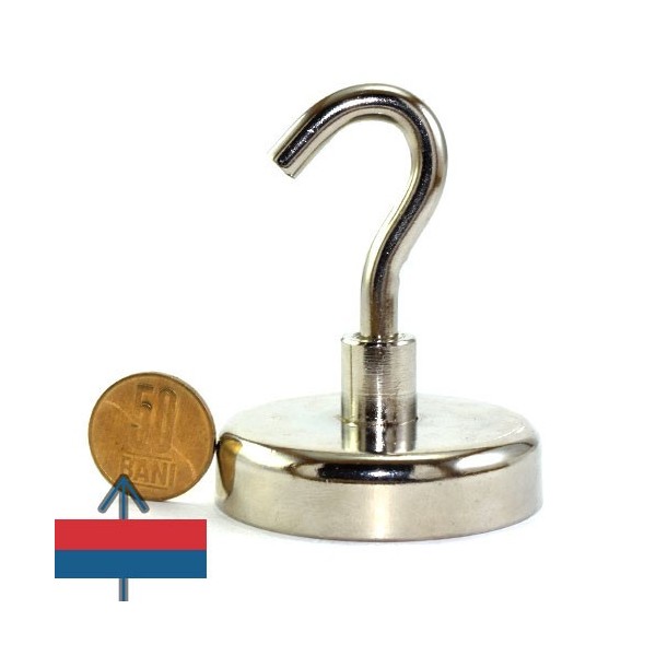 Magnet neodim oala D60 mm cu carlig 2