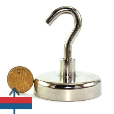 Magnet neodim oala D60 mm cu carlig 2