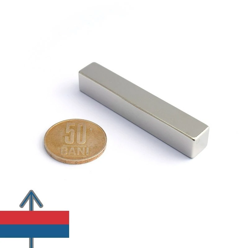 Magnet neodim bloc 50 x 10 x 10 mm - N45 cu magnetizare