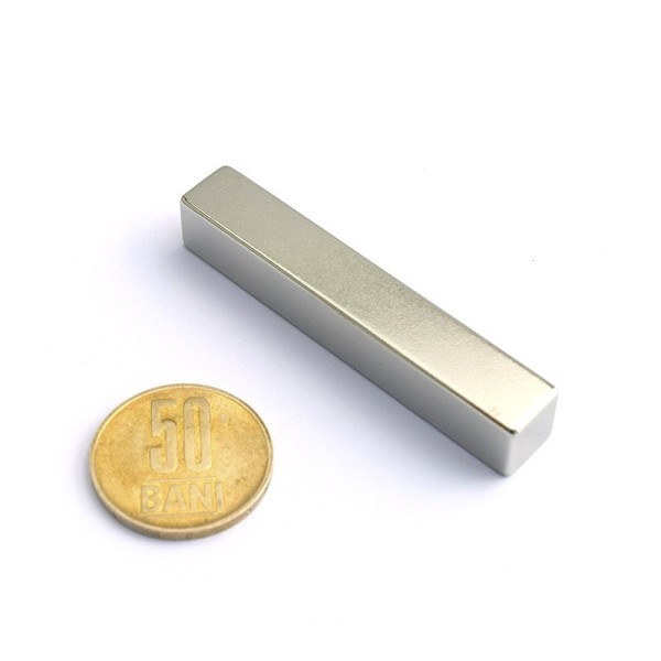 Неодимов магнит блок 50 x 10 x 10 мм - N45 хоризонтален