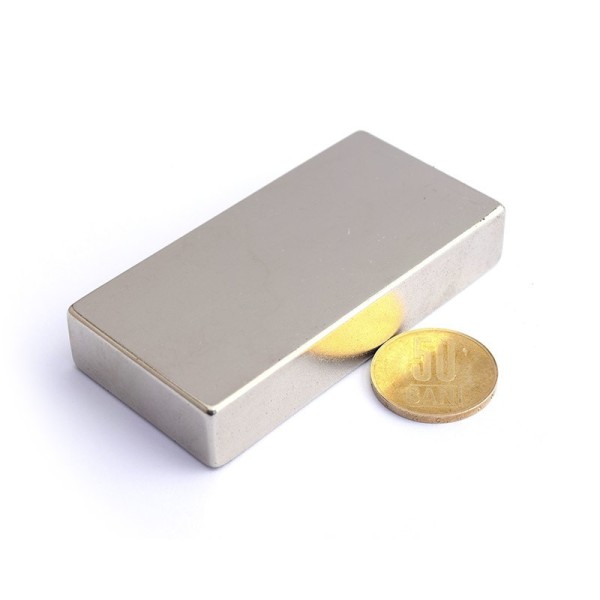 Неодимов магнит блок 80 x 40 x 15 мм хоризонтален