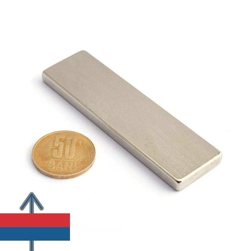 Magnet neodim bloc 81 x 23 x 5,5 mm - N45M cu magnetizare