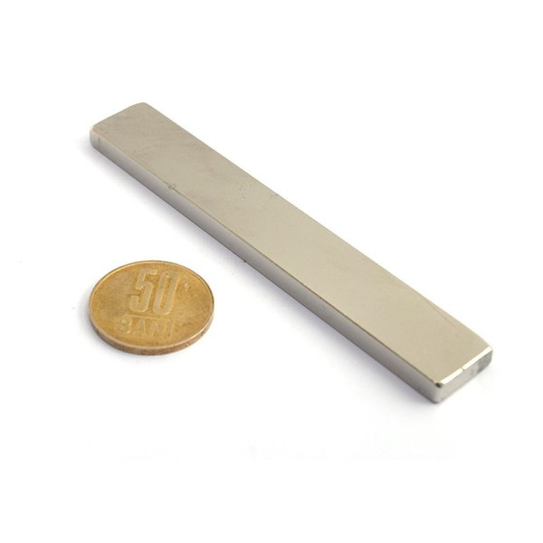 Magnet neodim bloc 100 x 15 x 5 mm - N45 orizontal