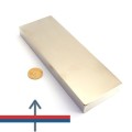 Неодимов магнит блок 200 x 70 x 20 мм - N45 с пропорционално намагнитване