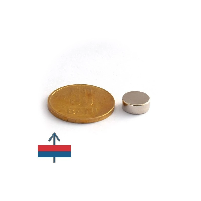 Magnet neodim disc 10 x 4 mm - N48 cu magnetizare