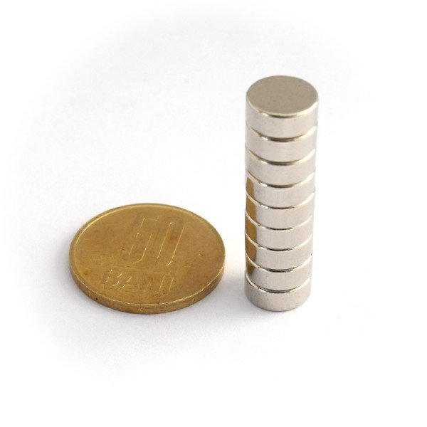 Magnet neodim disc 10 x 4 mm - N48 grup