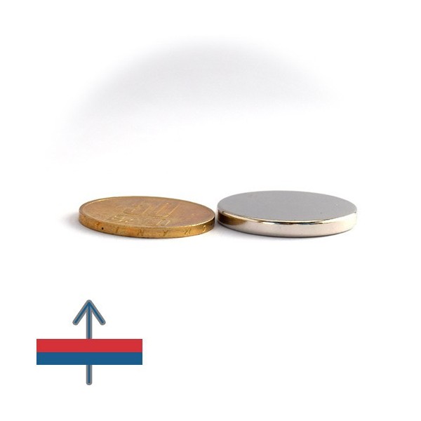 Magnet neodim disc 25 x 3 mm - cu magnetizare