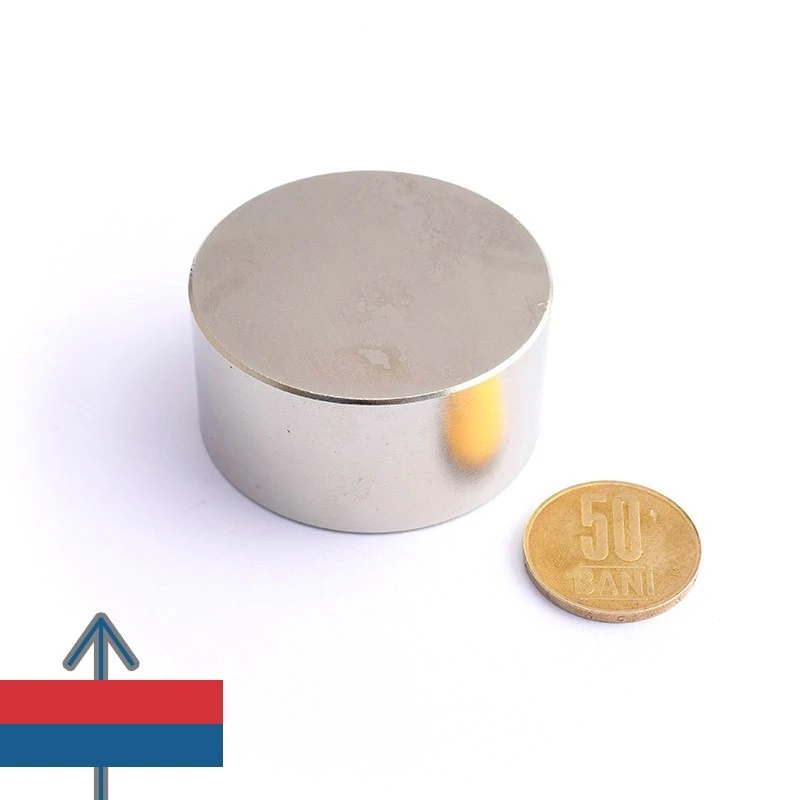Magnet neodim disc 50 x 25 mm - N45 cu magnetizare