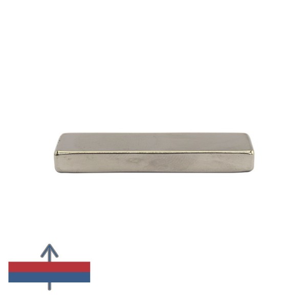 Magnet neodim bloc 50 x 13 x 6 NiCuNi N42H cu magnetizare