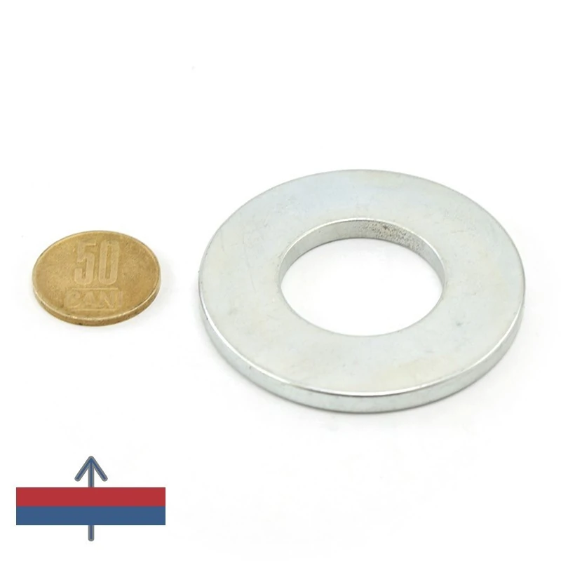Magnet neodim inel 60 x 30 x 5 mm cu magnetizare