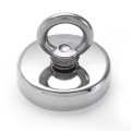 Неодимов магнит тенджера диаметър 75 мм с въртяща се пръстеновидна кука