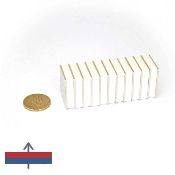 Magnet neodim bloc 30 x 25 x 1,3 mm - 6