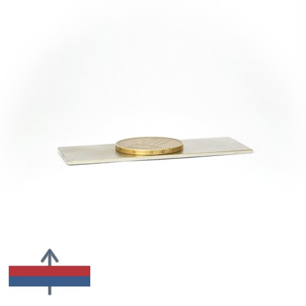 Magnet neodim bloc 64 x 25 x 1,3 mm - 50 bani