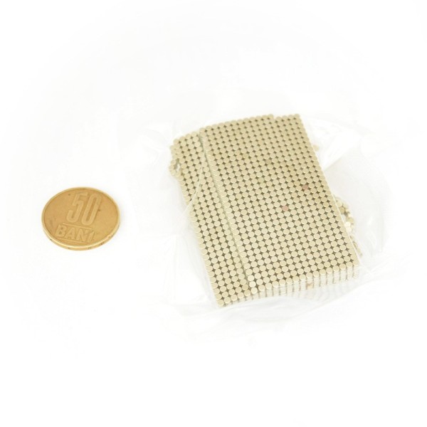 Magnet neodim disc 2 x 1 mm diametral 50 bani pachet