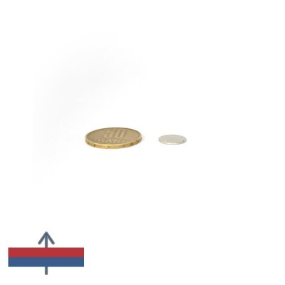 Magnet neodim disc 12 x 0,75 mm 50 bani magnetizare lateral