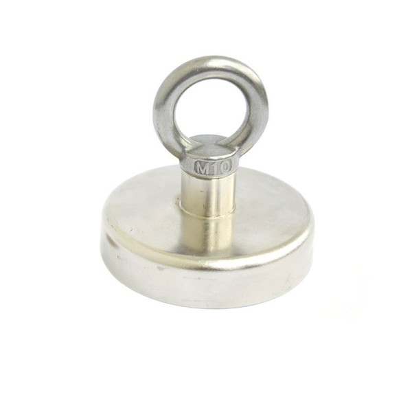 Magnet ferită oală D 80 mm cu cârlig inelar