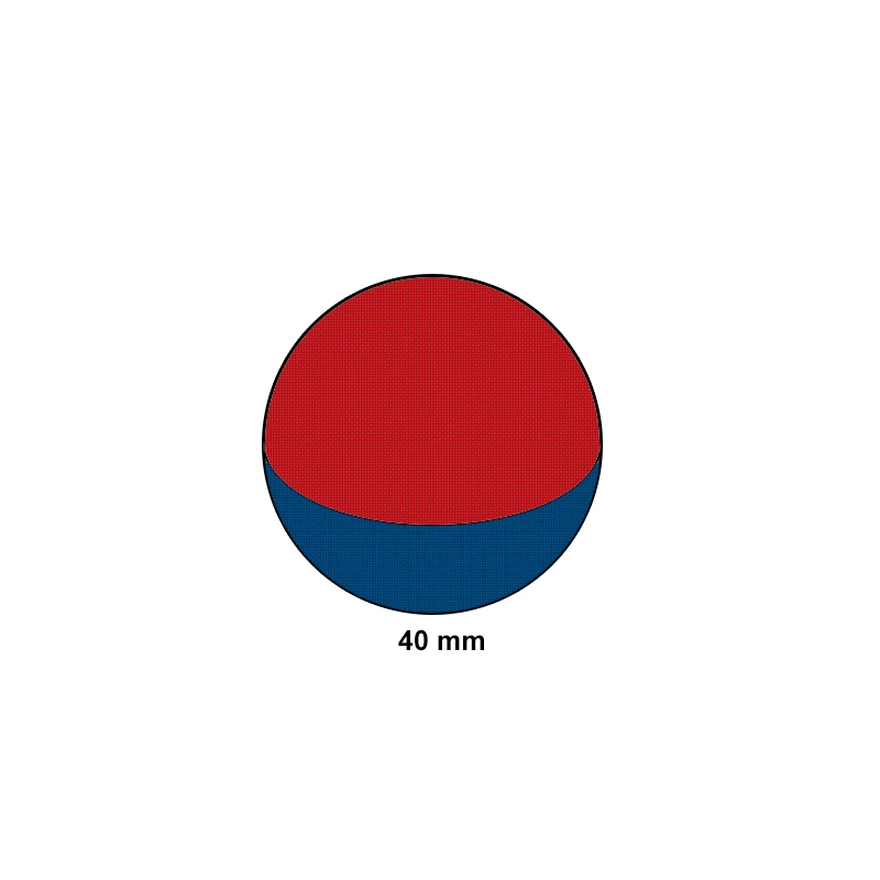 Magnet neodim sferă 40 mm magnetizare