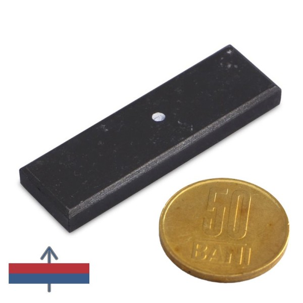 Феритен магнит блок 50 x 15 x 6 мм с монета 50 стотинки