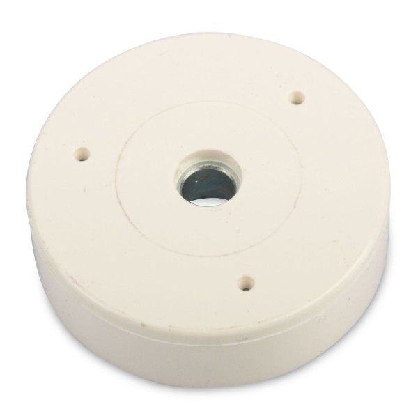 Magnet ferită inel 43 x 10 x 12,5 mm tip oală în carcasă de plastic alb verso